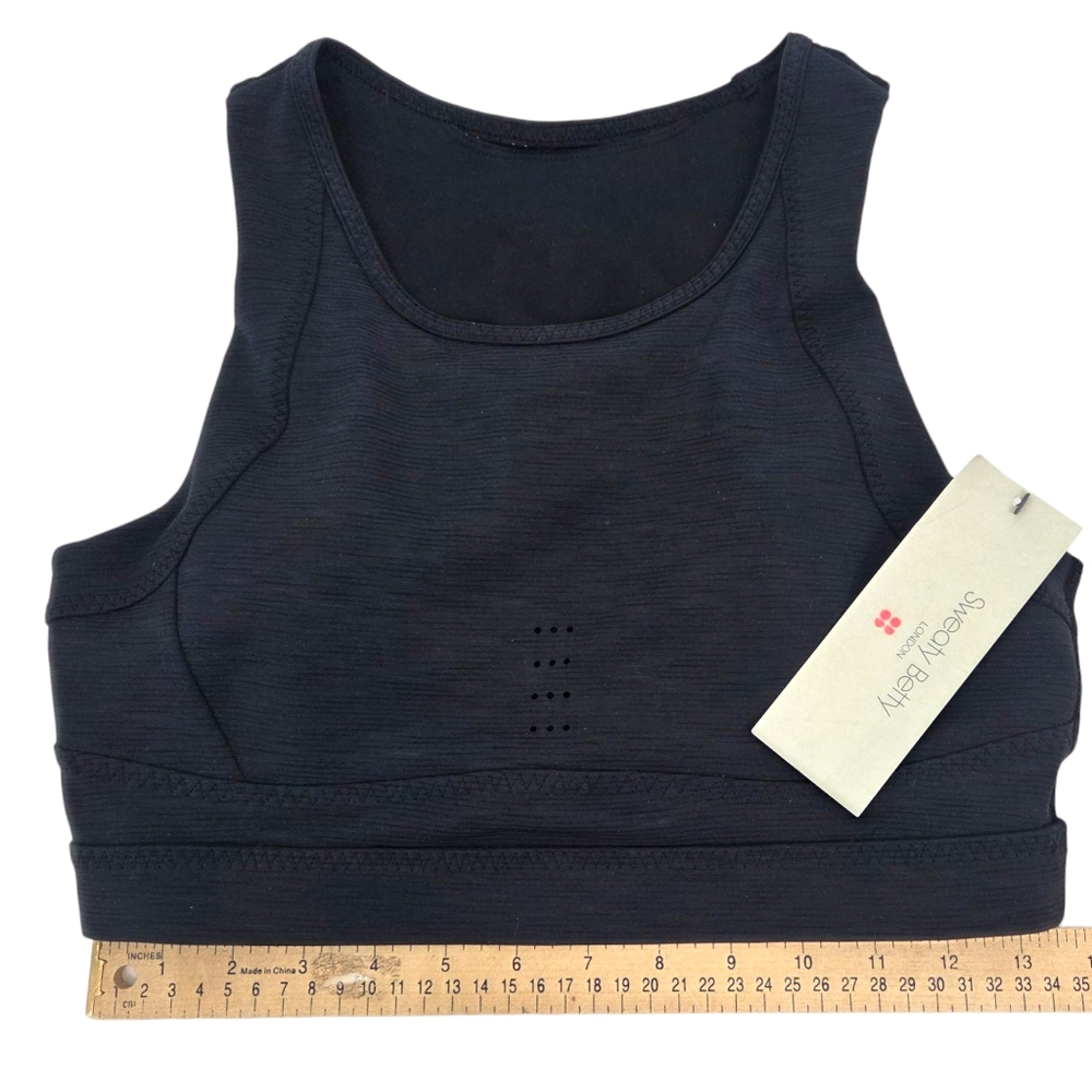 Sweaty Betty Sports Bra Super Sculpt Stream Training Bra NEW Womens Large Gray - Picture 4 of 9